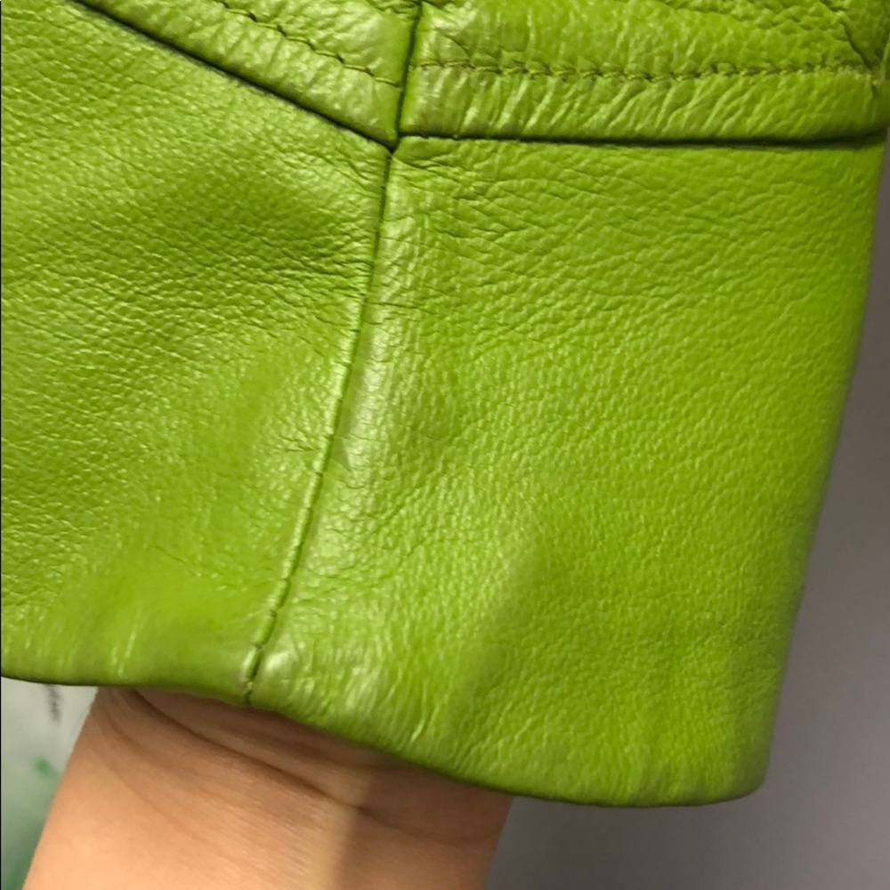 Shape FX green leather jacket, size 16 - Picture 7 of 7